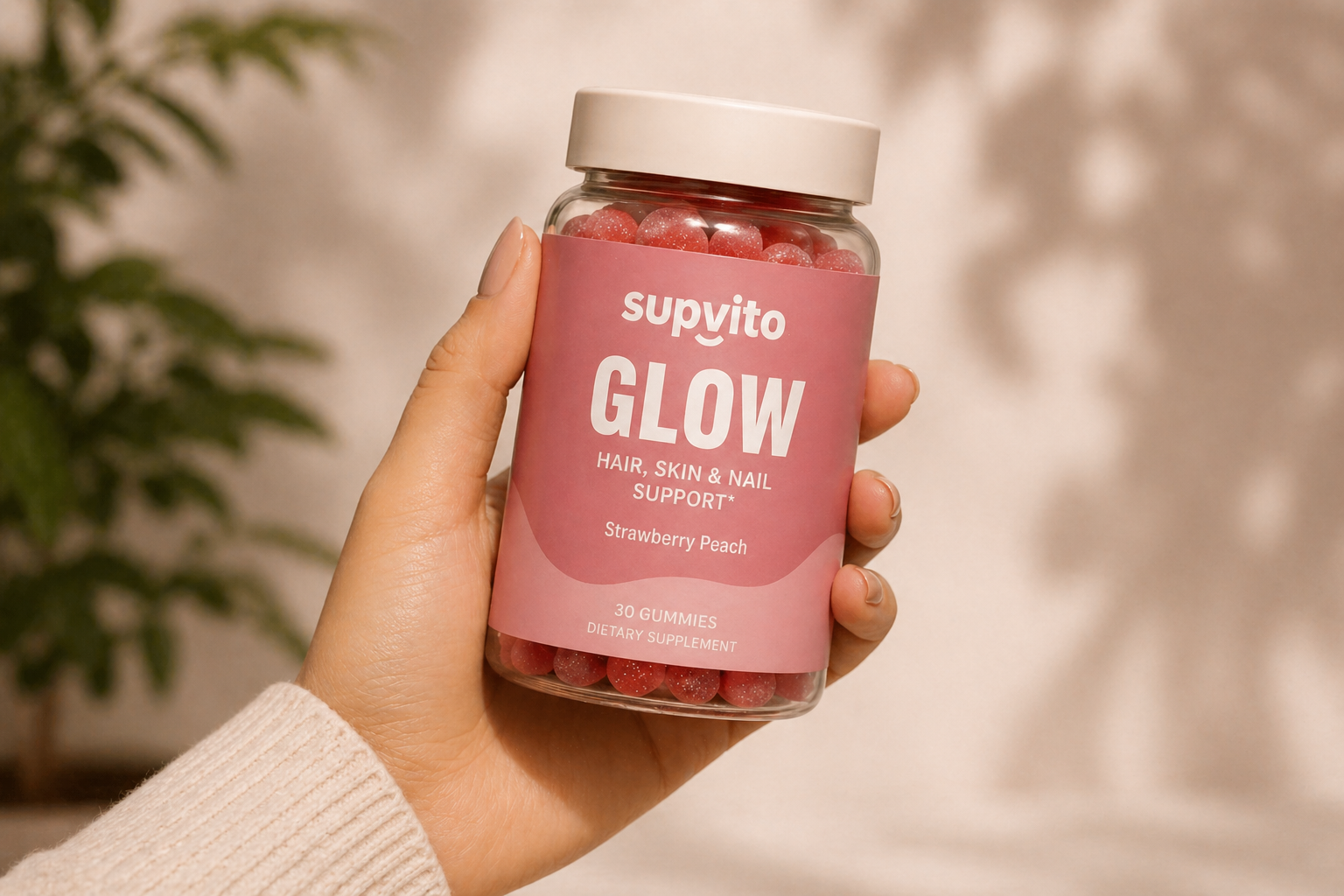 Strawberry Peach Glow & Rejuvenation For Hair, Skin & Nails