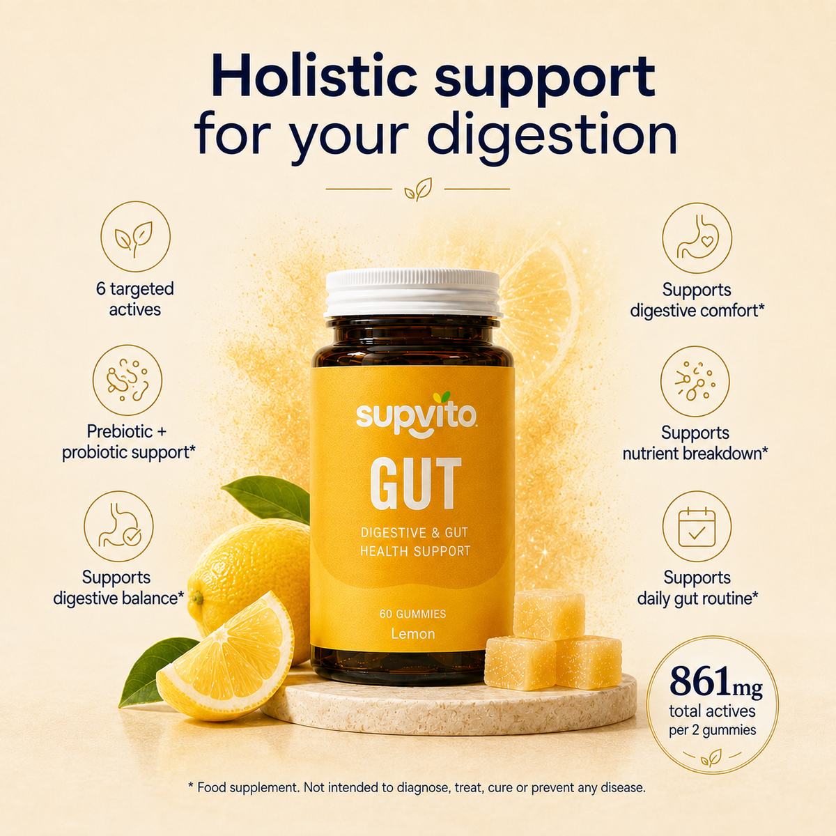 Zesty Lemon Gut & Microbiome Balance