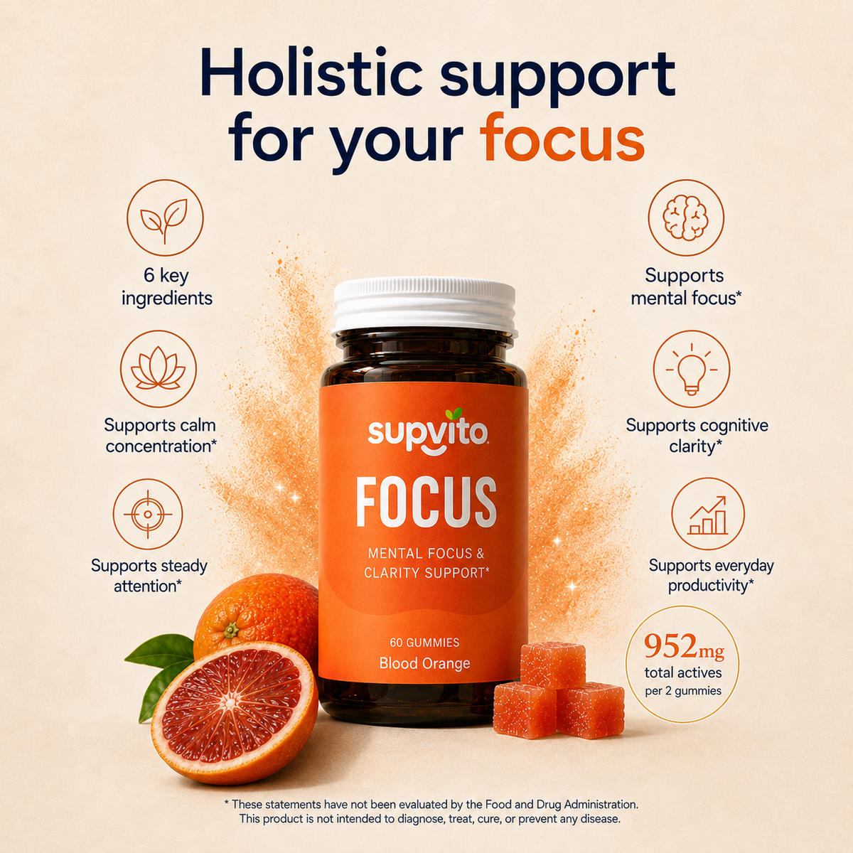 Blood Orange Mental Focus & Cognitive Clarity
