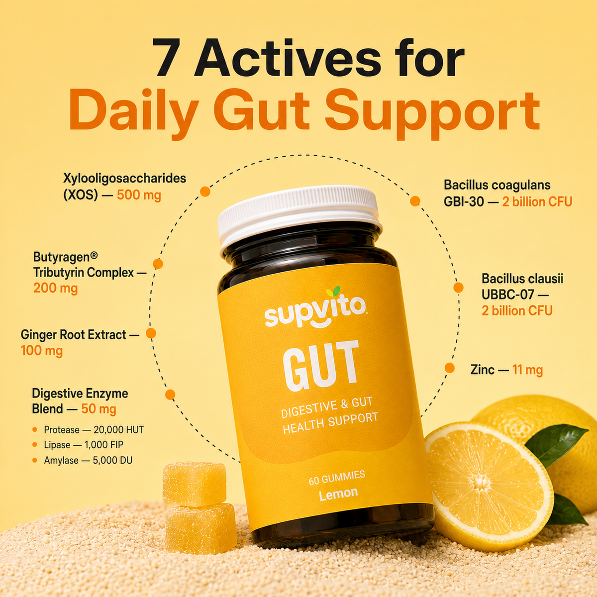 Zesty Lemon Gut & Microbiome Balance